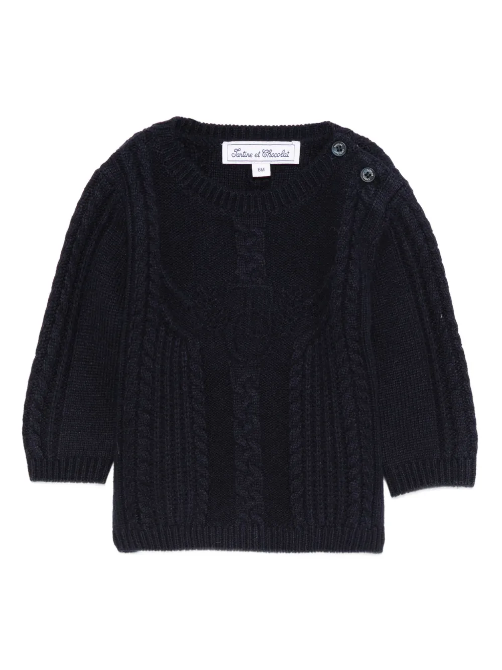 

Джемпер вязаный косичкой Tartine Et Chocolat, синий