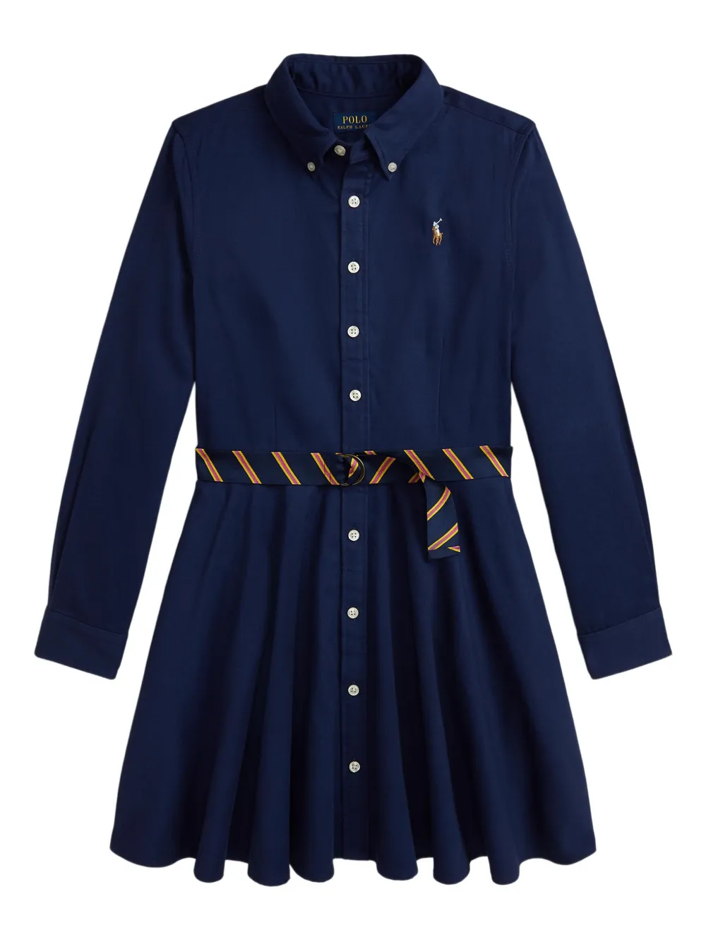 

Твиловое платье-рубашка POLO RALPH LAUREN KIDS, синий