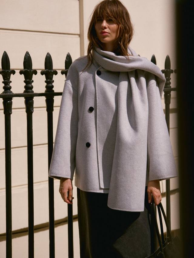 

Пальто с деталями в виде шарфа Mint Velvet, Grey