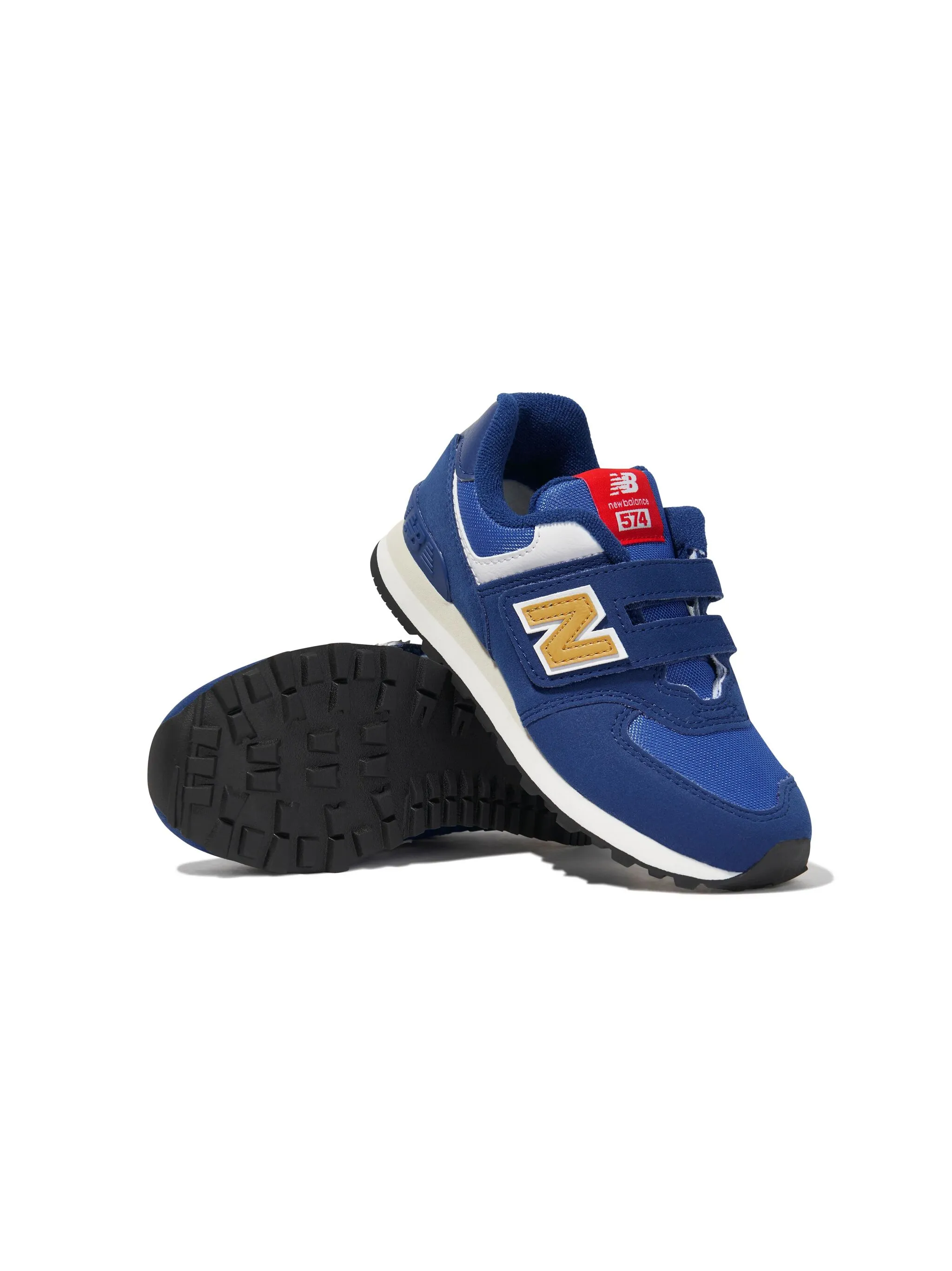 Кроссовки 574 в стиле колор-блок New Balance Kids, синий — фото 2