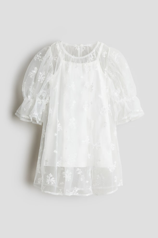 

Кружевное платье H&M, белый