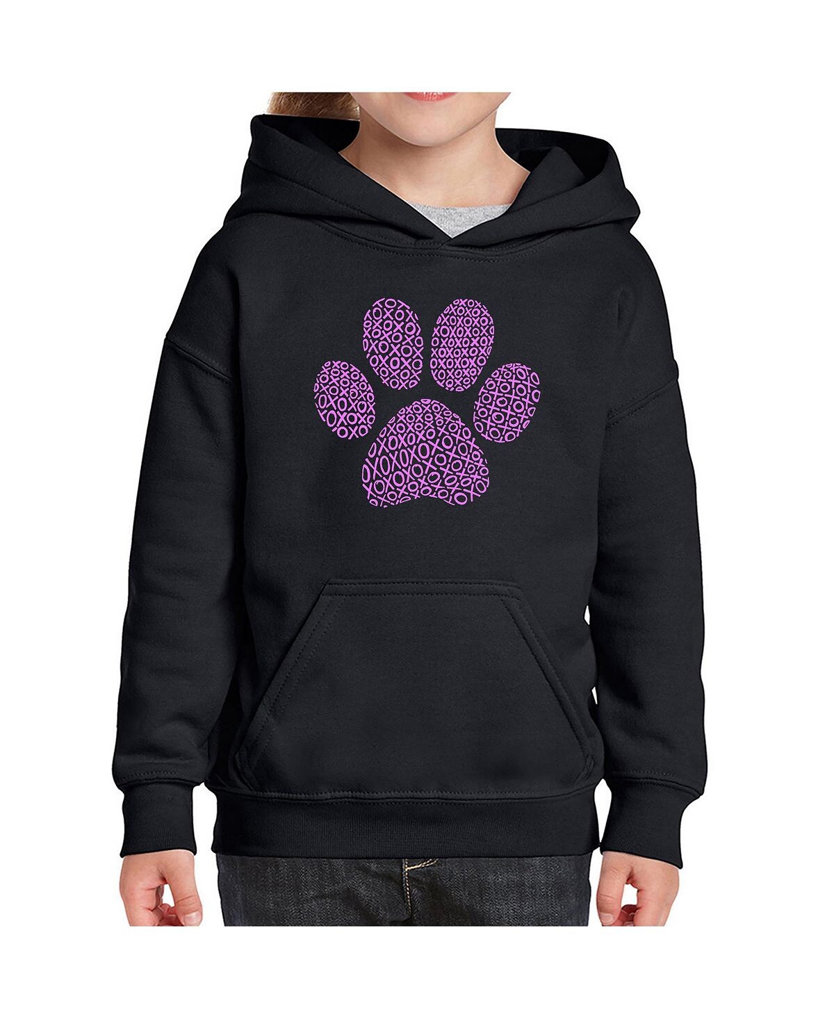 

Толстовка с капюшоном Big Girl's Word Art - XOXO Dog Paw LA Pop Art