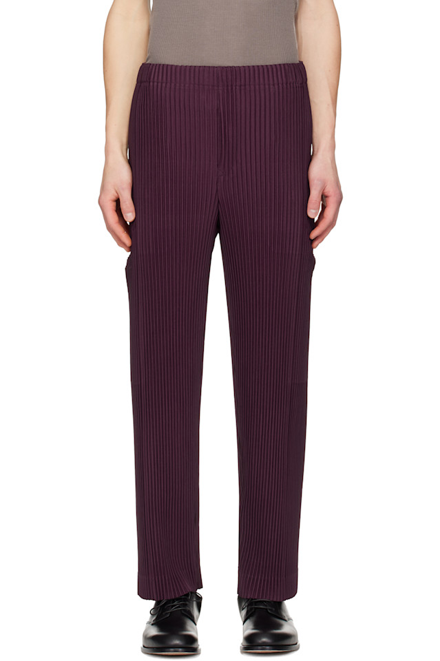 

Homme Plissé Issey Miyake Бордовые брюки из карьера