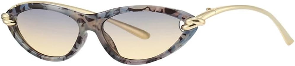 

Модные солнцезащитные очки «кошачий глаз» конфетного цвета для женщин, овальные, с полой внутренней поверхностью, защита от УФ-излучения UV400 для мужчин HHZZYVY, Pattern Grey Tea