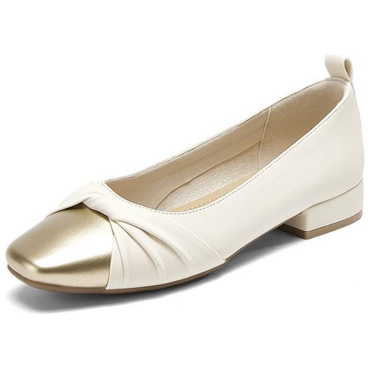 DAPHNE Женские повседневные туфли-лодочки бежево-золотистые, цвет Beige Gold — фото 2