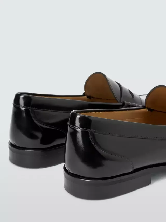Кожаные лоферы Cornell John Lewis, Black Black — фото 4