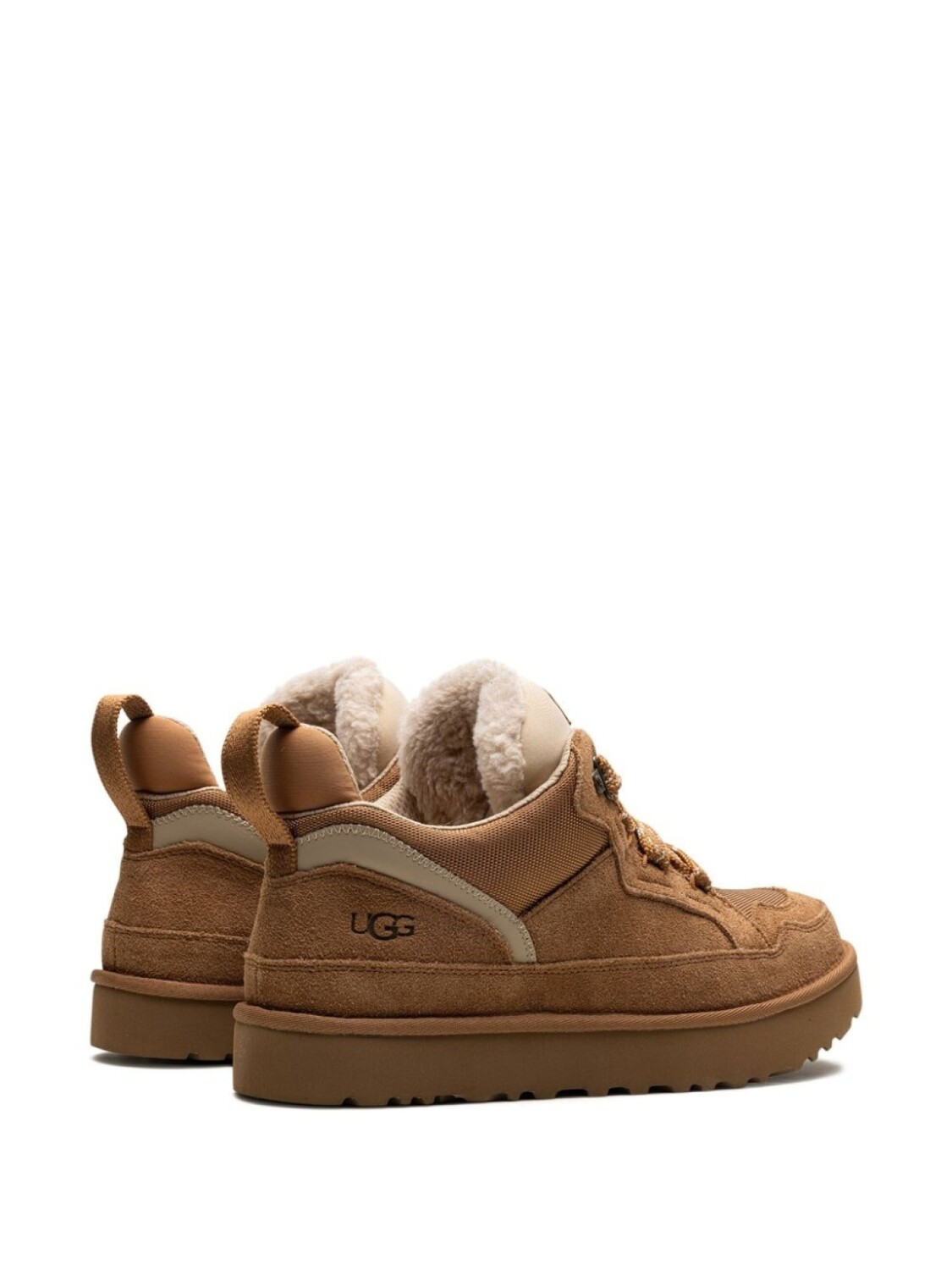Мужские ботинки UGG Lowmel замшевые с овчиной, коричневый — фото 3
