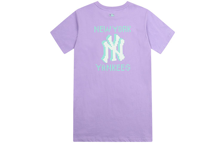 

MLB Женские платья с коротким рукавом синие фиолетовые