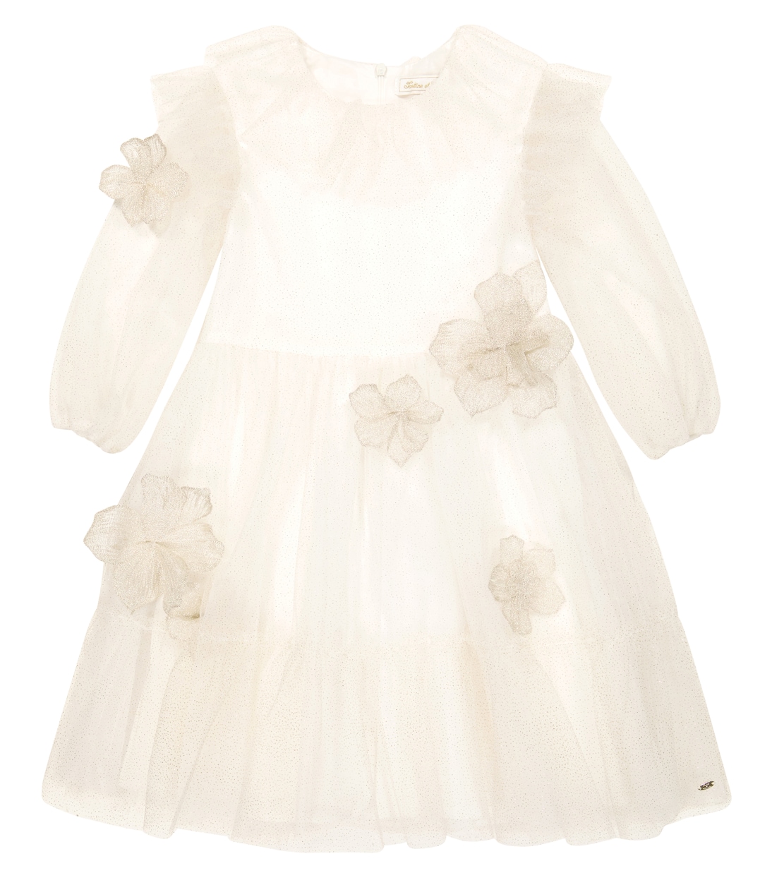 

Платье из хлопкового бархата Tartine et Chocolat, Nacre