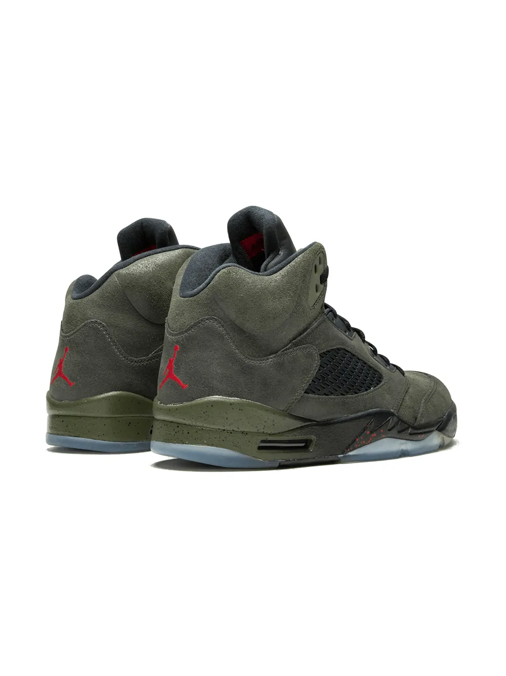 Кроссовки Air  5 Retro Jordan, зеленый — фото 3