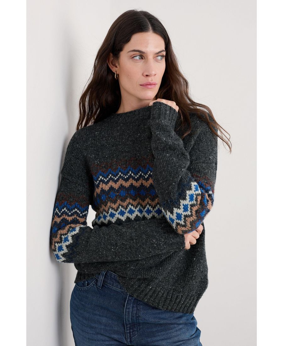 

Женский золотистый свитер Seasalt Cornwall, Sonata coal jetty mix