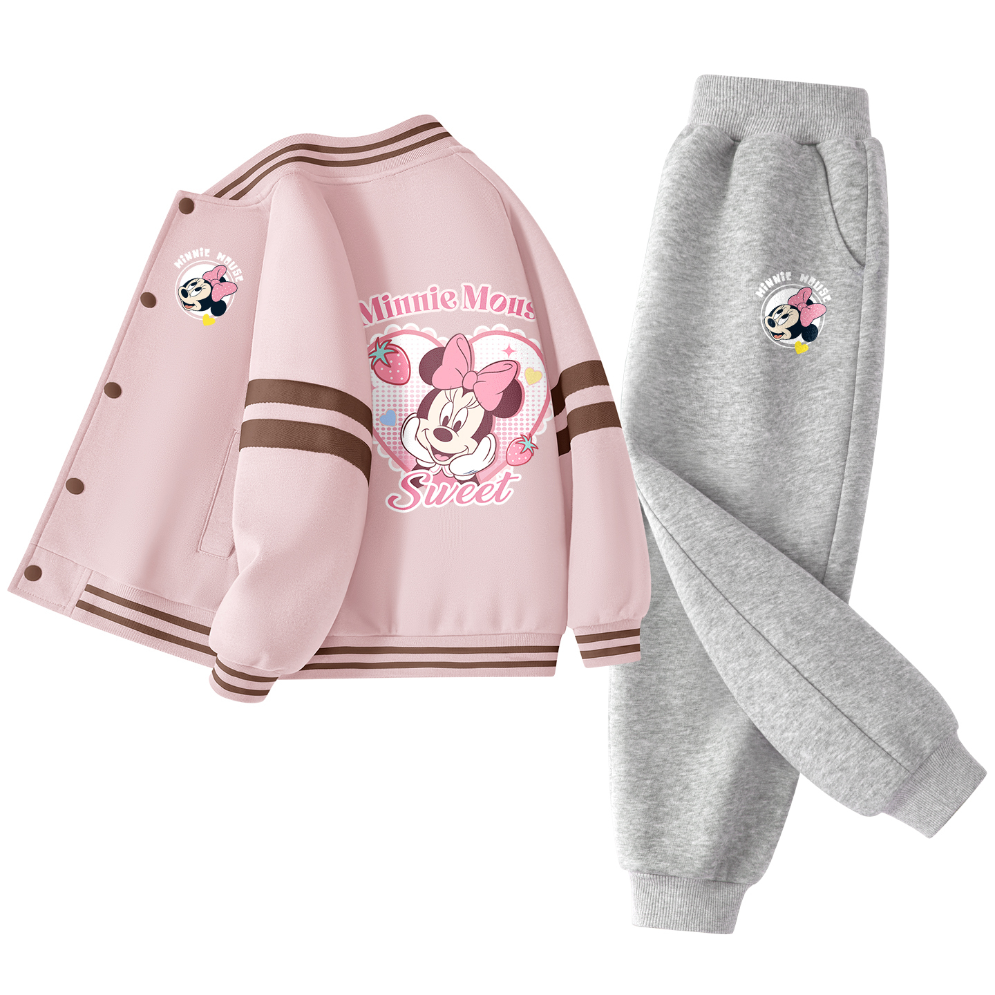 

Детская повседневная спортивная одежда Disney, розовый