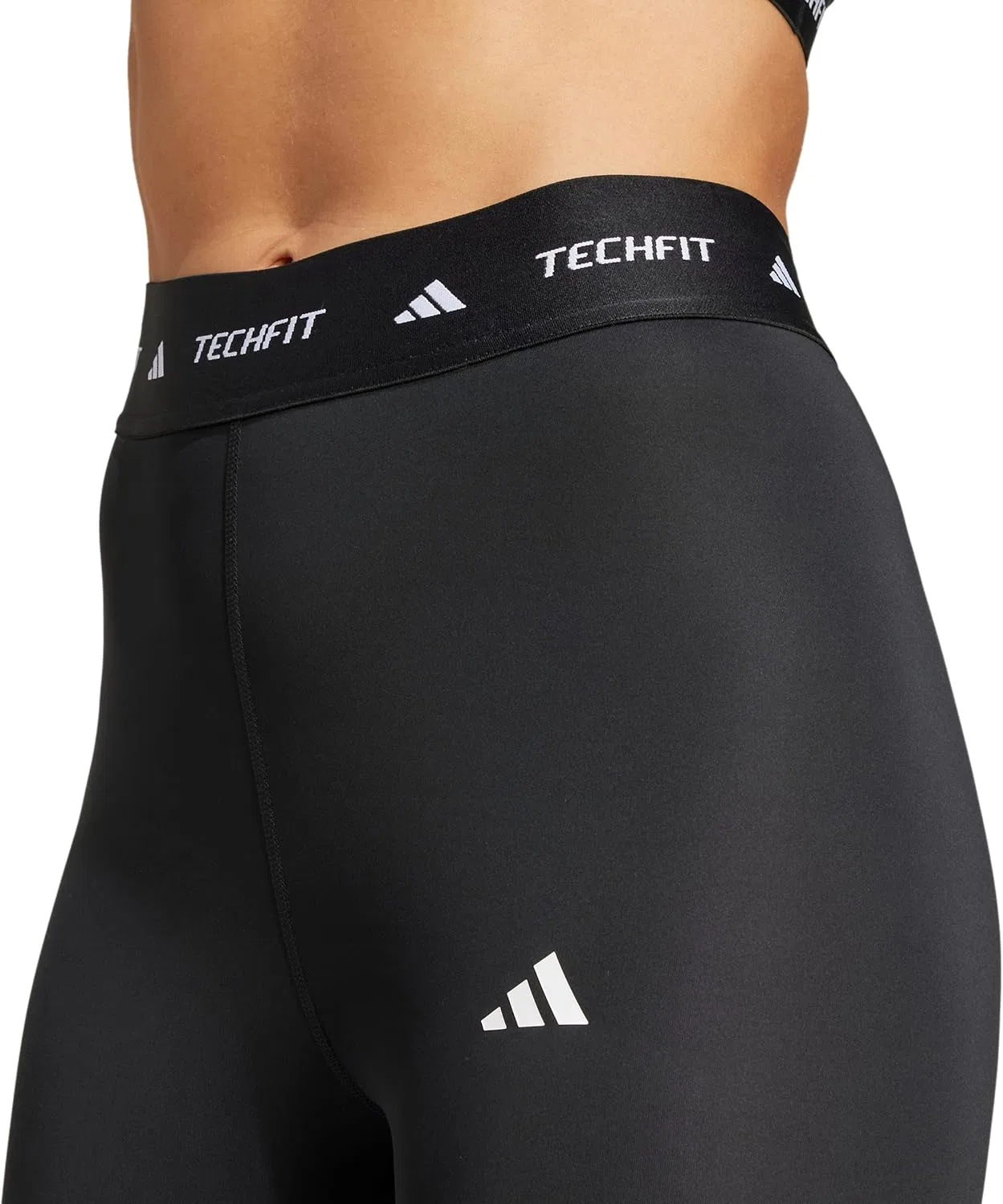 Леггинсы adidas Techfit 7/8, Black/White — фото 4