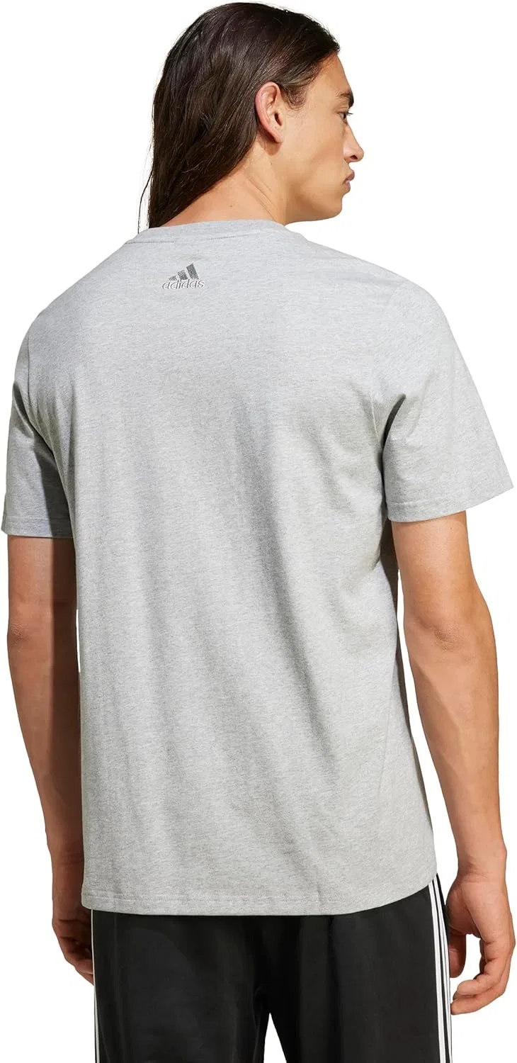 Мужская футболка adidas Essentials Single Jersey с тремя полосками — фото 3
