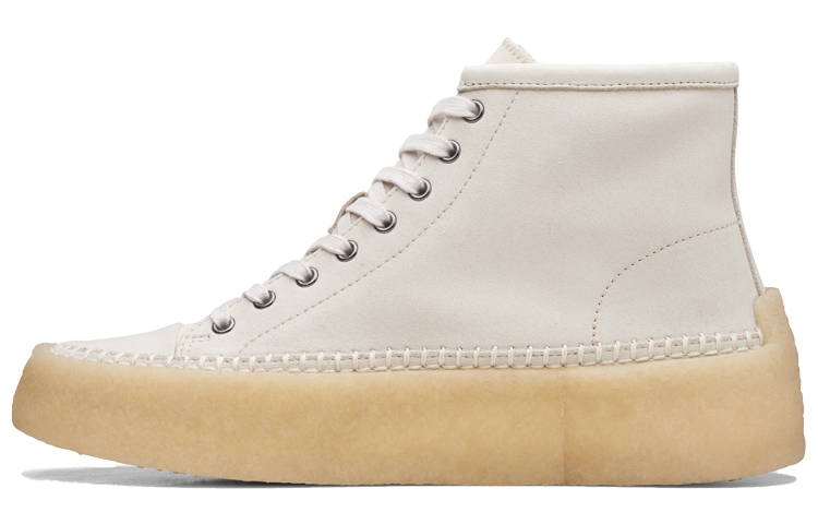 

Clarks Кроссовки Caravan Mid, износостойкие, баланс, термо, средний верх, повседневные, белые