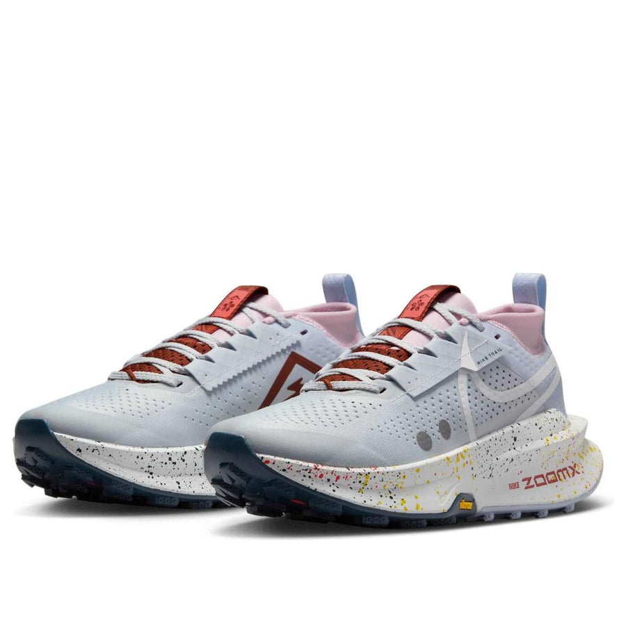Кроссовки (WMNS) Nike ZoomX Zegama Trail 2 'Pure Platinum Football Grey Pink Foam', синий — фото 3