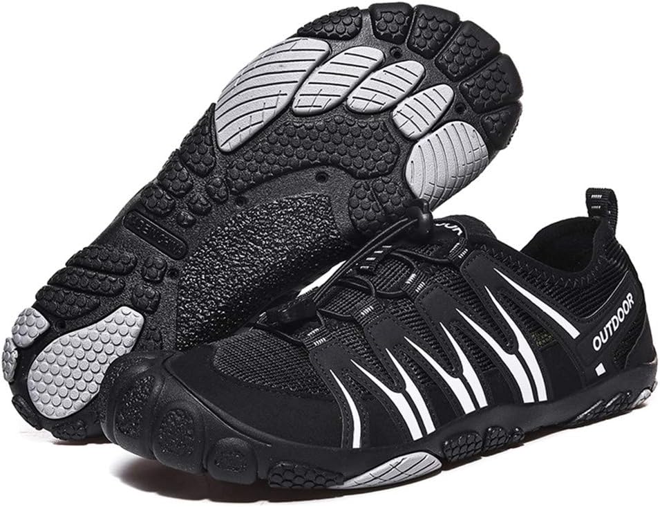 

Унисекс босоножки для воды Быстросохнущие обувь для водных видов спорта Пляжное плавание Йога Легкие дышащие кроссовки для упражнений Прогулок по пляжу Вождения Asifn, черный