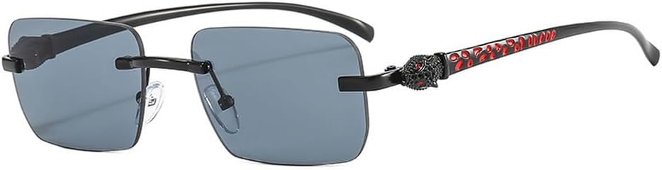 

Модные солнцезащитные очки без оправы прямоугольной формы для женщин с прозрачными линзами с градиентом цвета "океан", уникальные солнцезащитные очки для мужчин HVTVTLA, Black Gray