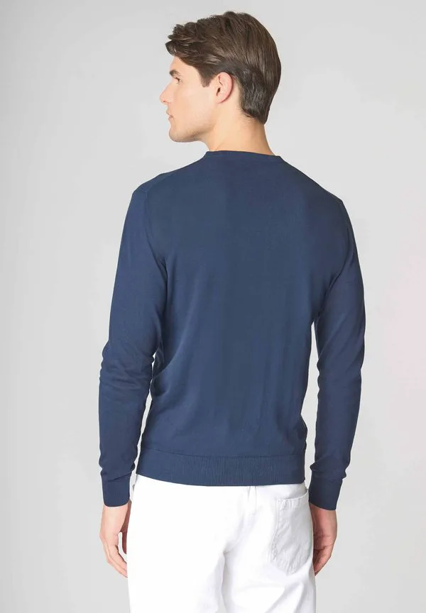 Креповый свитер с круглым вырезом U.S. Polo Assn., Blu — фото 3