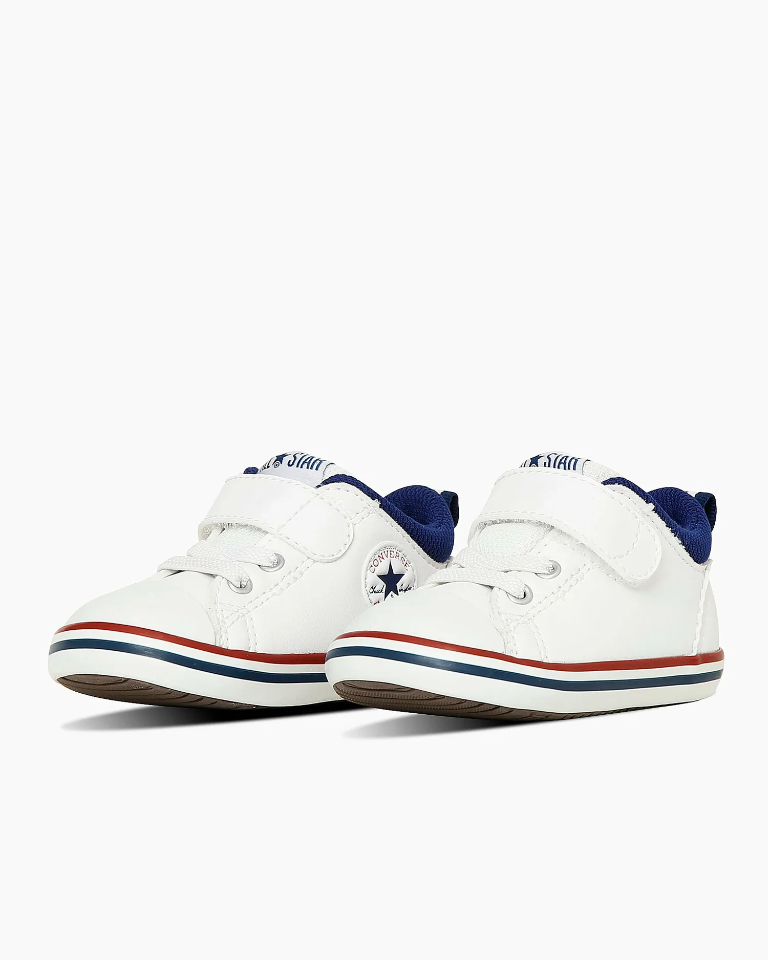 Кроссовки Мини-звезда N V-1 Converse, White/Navy/Red — фото 3