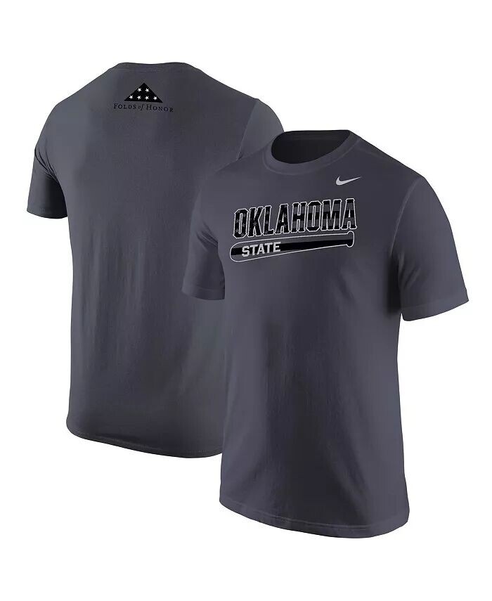 

Мужская антрацитовая футболка Oklahoma State Cowboys Folds of Honor Nike, серый
