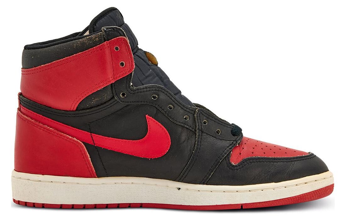 Кроссовки Air Jordan 1 Vintage Basketball Shoes Men High-top Red/Black, красный/черный — фото 2