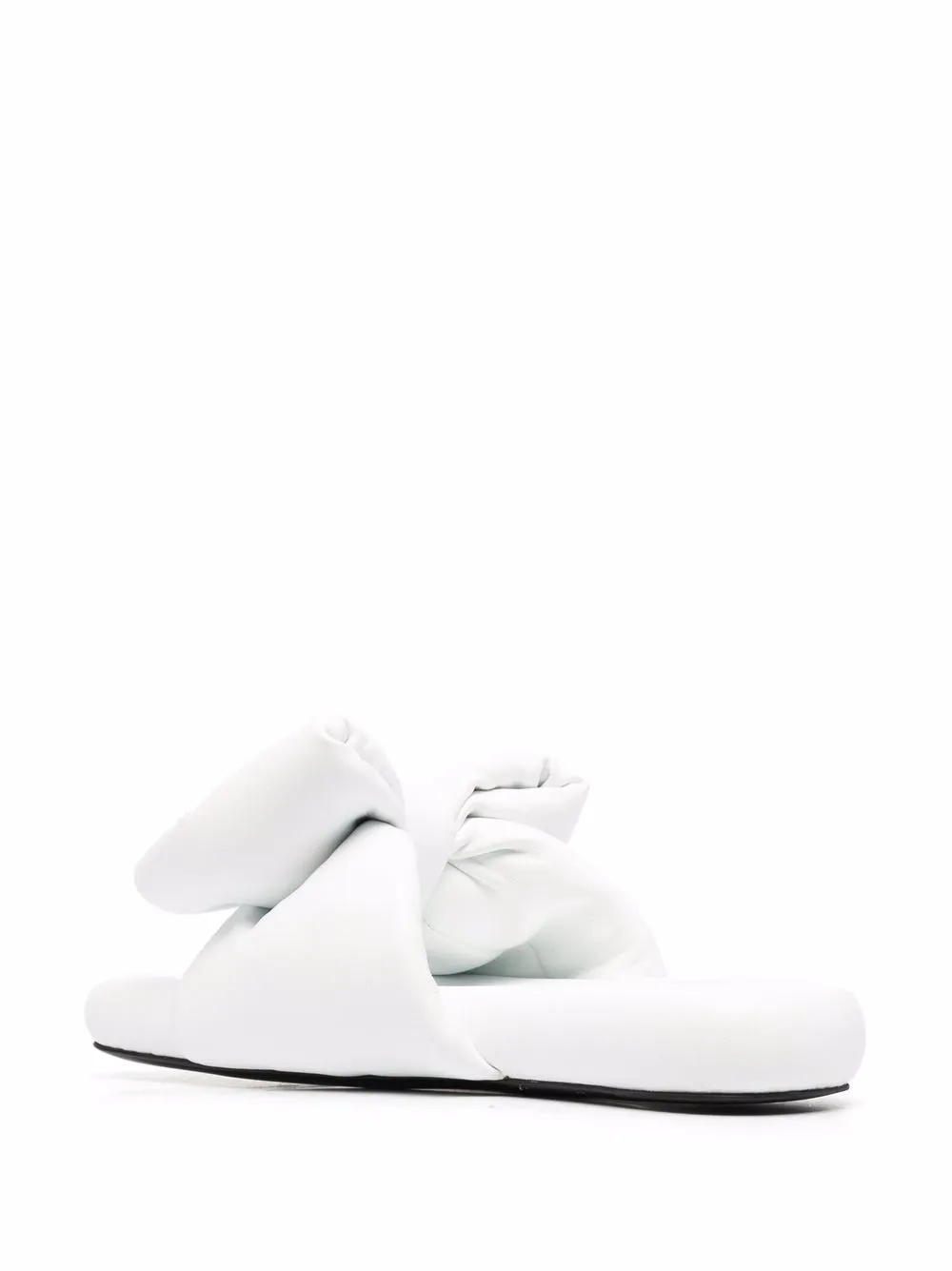 Шлепанцы с дутыми ремешками и бантами OFF-WHITE, белый — фото 3