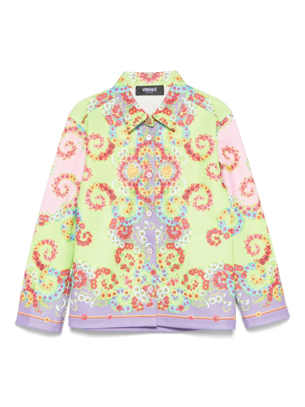 

Футболка с принтом Versace Kids, розовый