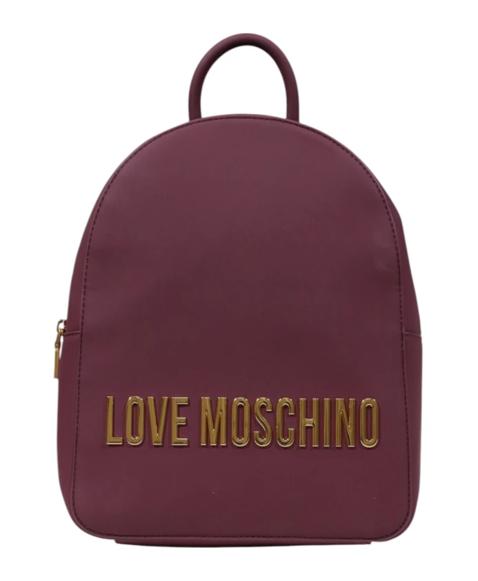 

Минималистичный рюкзак с золотым логотипом Love Moschino, красный