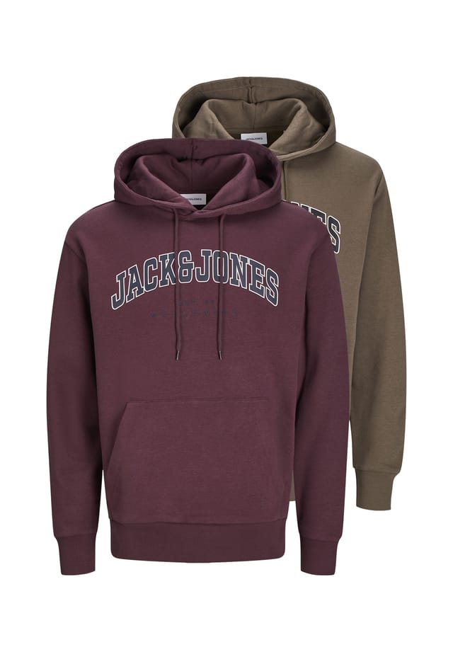 

Толстовка с капюшоном Caleb двойная упаковка Jack & Jones, мультиколор
