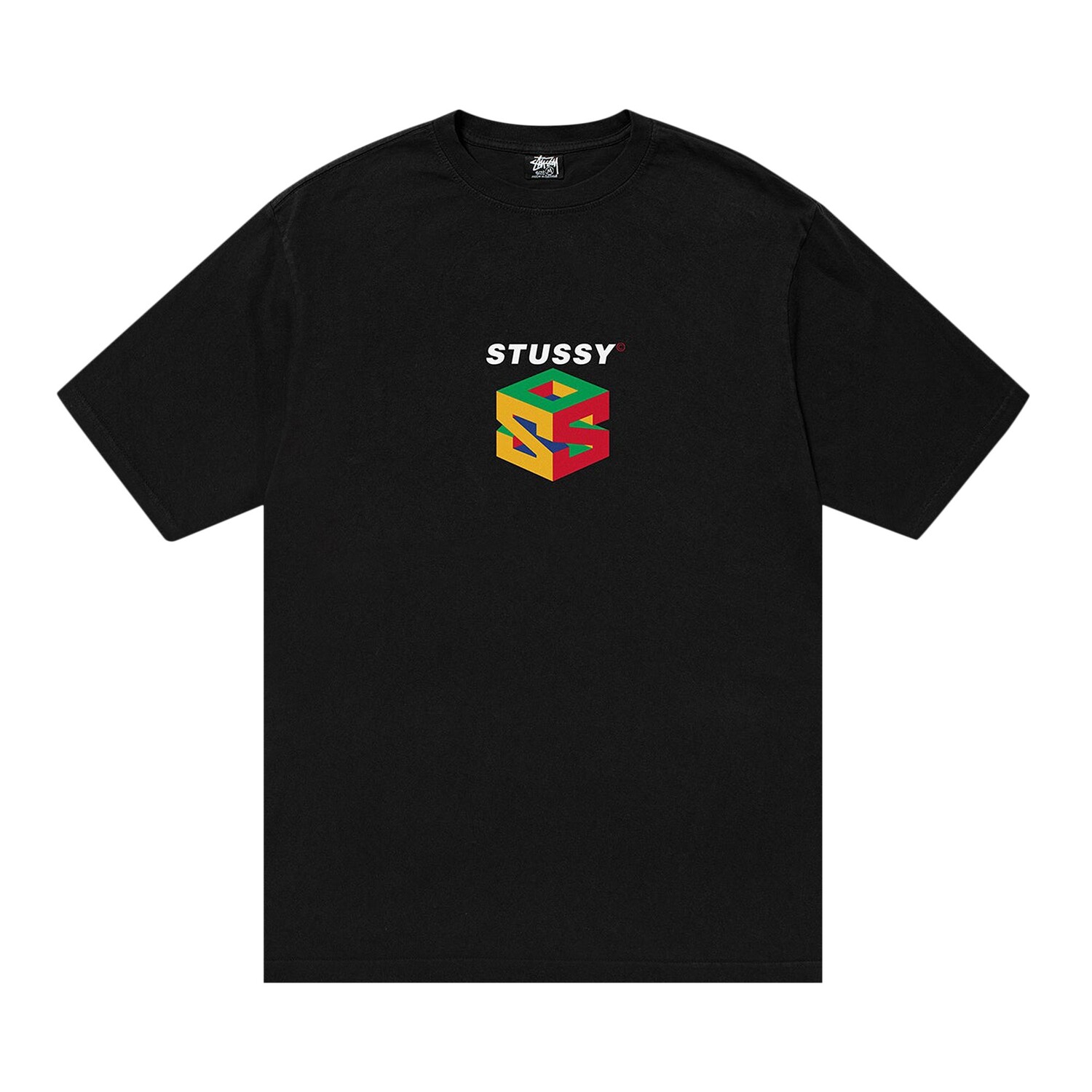 

Футболка Stussy S64, окрашенная в пигмент, черная, Черный, Футболка Stussy S64, окрашенная в пигмент, черная