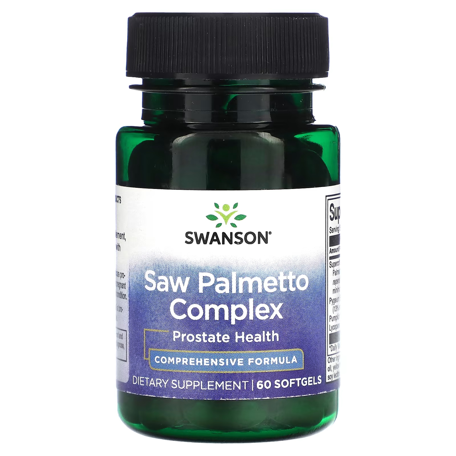 

Комплексная Добавка Swanson Saw Palmetto, 60 мягких таблеток