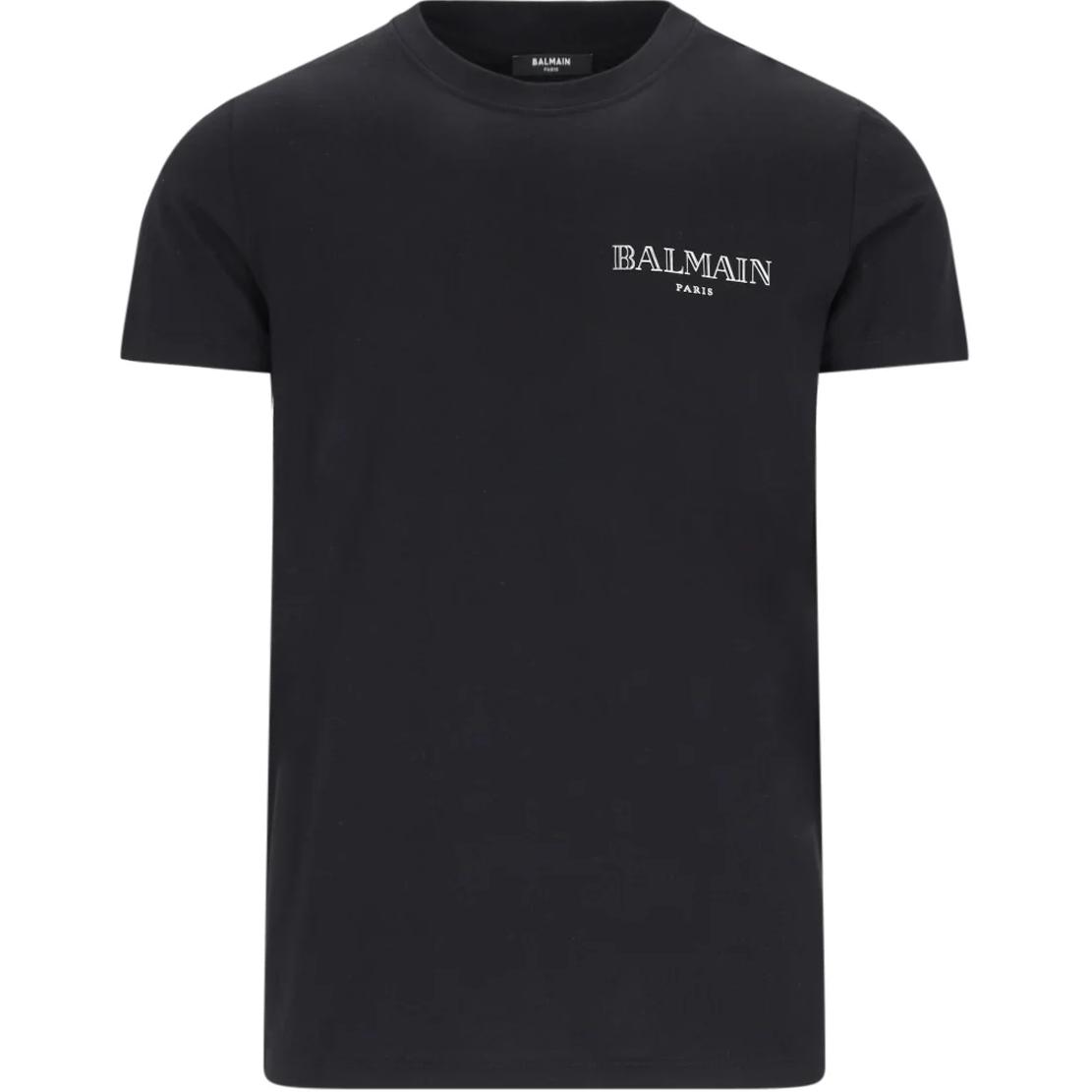 Винтажная футболка с коротким рукавом BALMAIN, черный