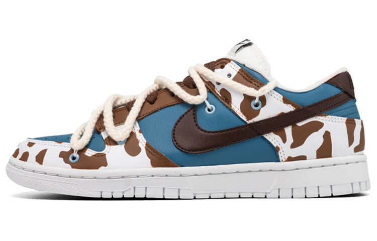 

Кроссовки Nike Dunk Skateboard Shoes Men Low-Top White Brown/Blue