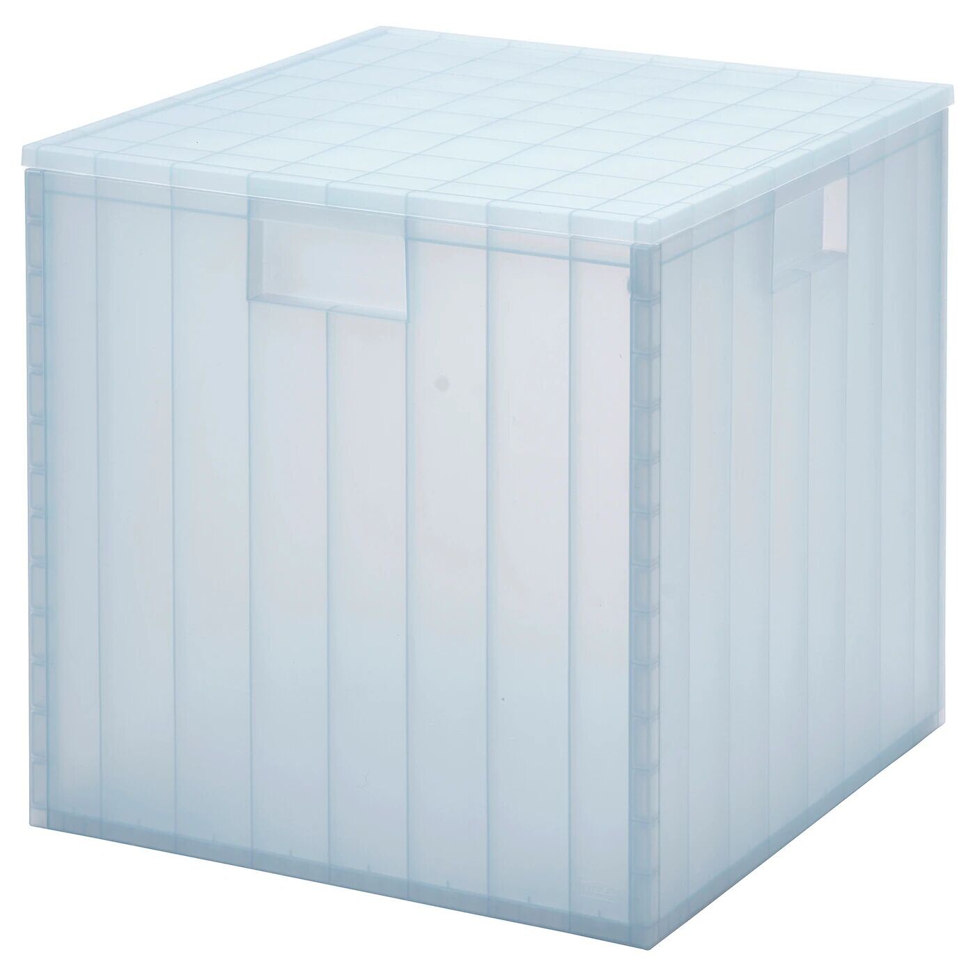 

Коробка с крышкой, прозрачная серо-синяя, 33х33х33 см, PANSARTAX IKEA