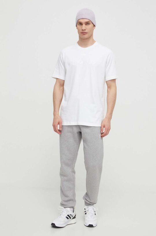 

Модная хлопковая футболка с рисунком adidas Originals, белый