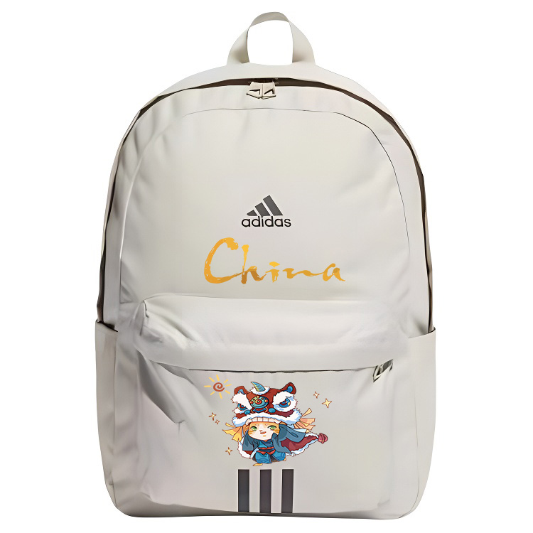 

Adidas Тканевый рюкзак с принтом дракона унисекс светло-серый, Lion Dance Kitten