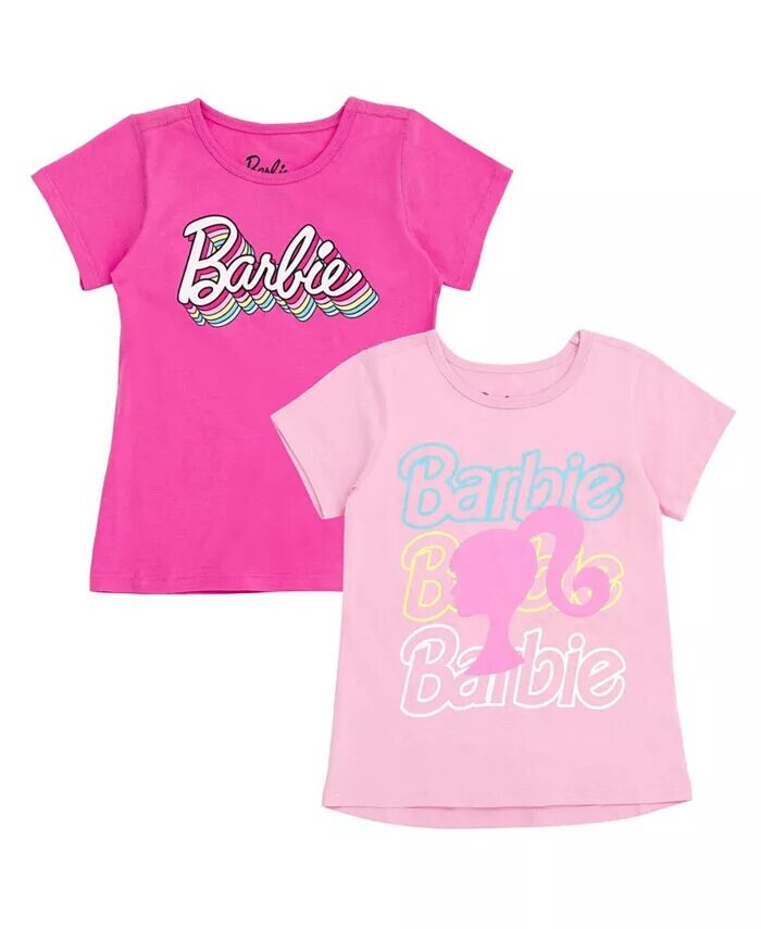 

Комплект из 2 футболок с рисунком для девочек Barbie, мультиколор