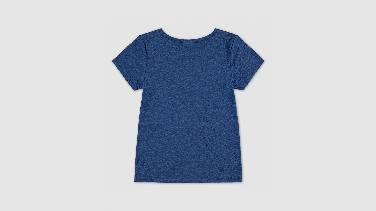 Жаккардовый трикотажный топ Ss для девочек больших размеров S-xl Levi's, True Navy - Blue — фото 2