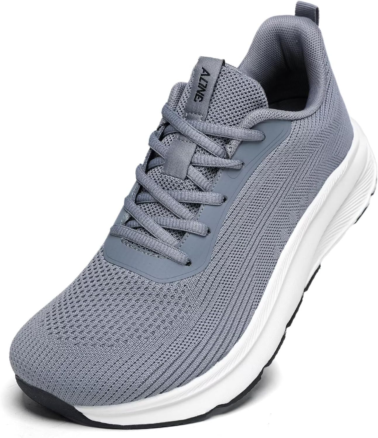 

Мужские кроссовки KDN с широкой носочной частью, амортизирующие для бега по дороге, противоскользящие, для ходьбы, удобные спортивные кроссовки для тренажерного зала, для широкой стопы, широкой полноты, серый