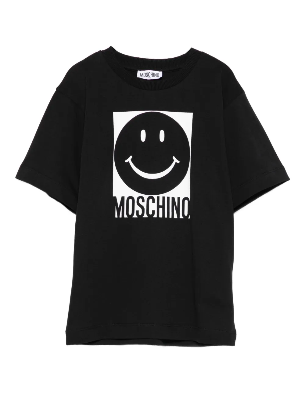 

Футболка с принтом Moschino Kids, черный