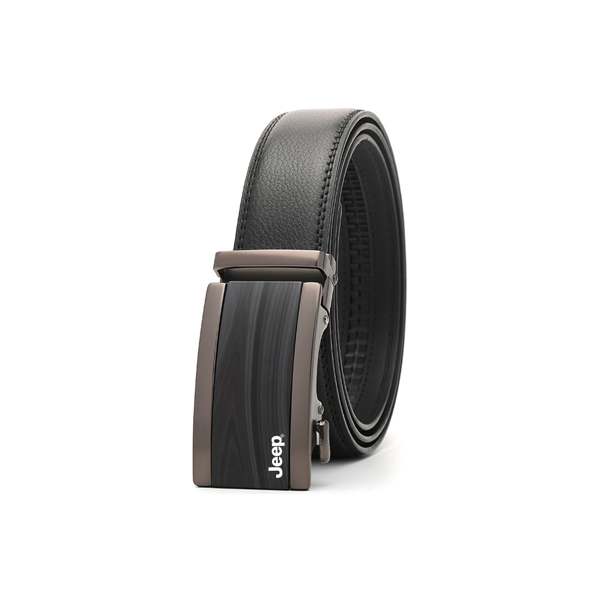 

Кожаный ремень из спилка Cow Unisex 3,5 см Jeep, черный