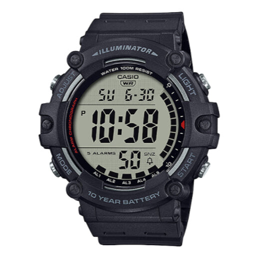 

Часы CASIO Quartz Waterproof Sports Shockproof Mens Black Digital, черный