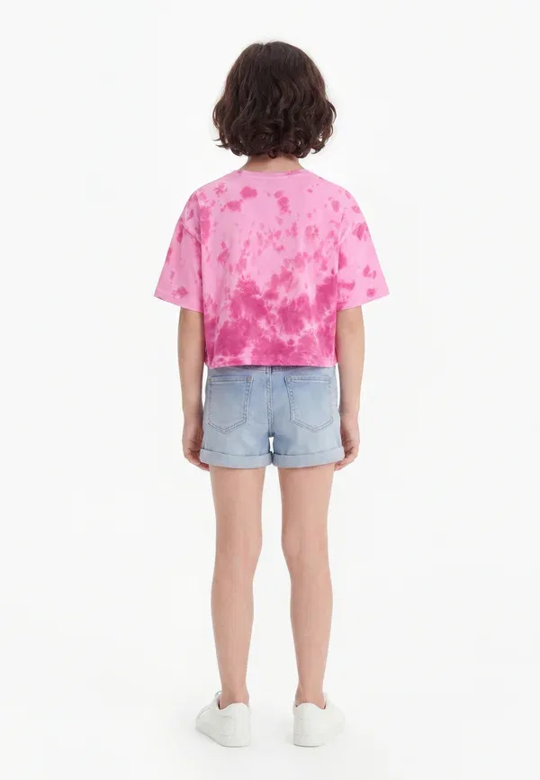 Футболка Champion, модель Tye dye print t-shirt, розовый — фото 2