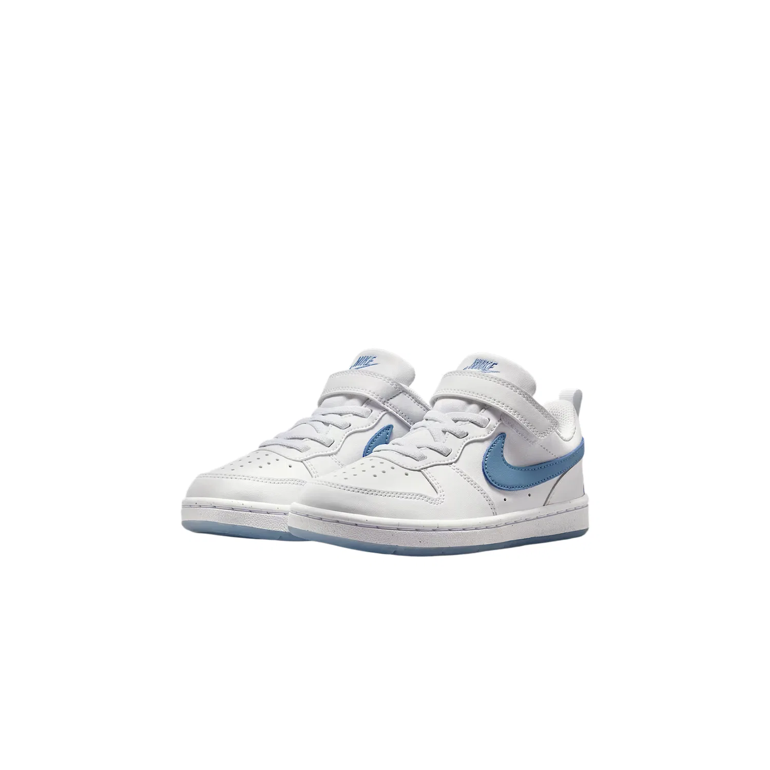 Кроссовки для скейтбординга детские Court Borough из искусственной кожи и текстиля Nike, White/Work Blue — фото 3
