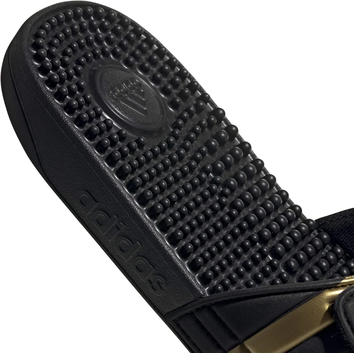 Мужские тапочки для душа и купания Adidas Adissage, Black Gold — фото 3