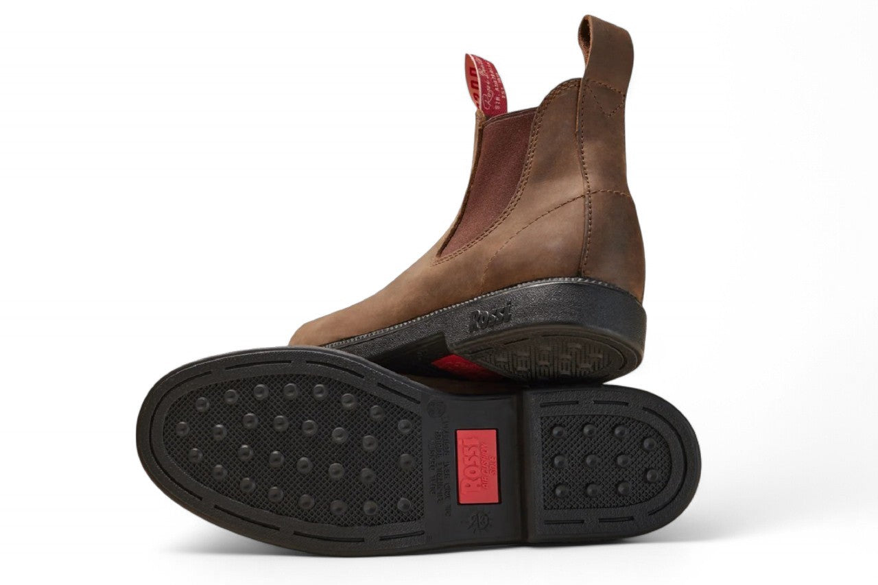 Rossi 607 Booma кожаные челси-ботфорты в деревенском коричневом цвете Rossi Boots — фото 4