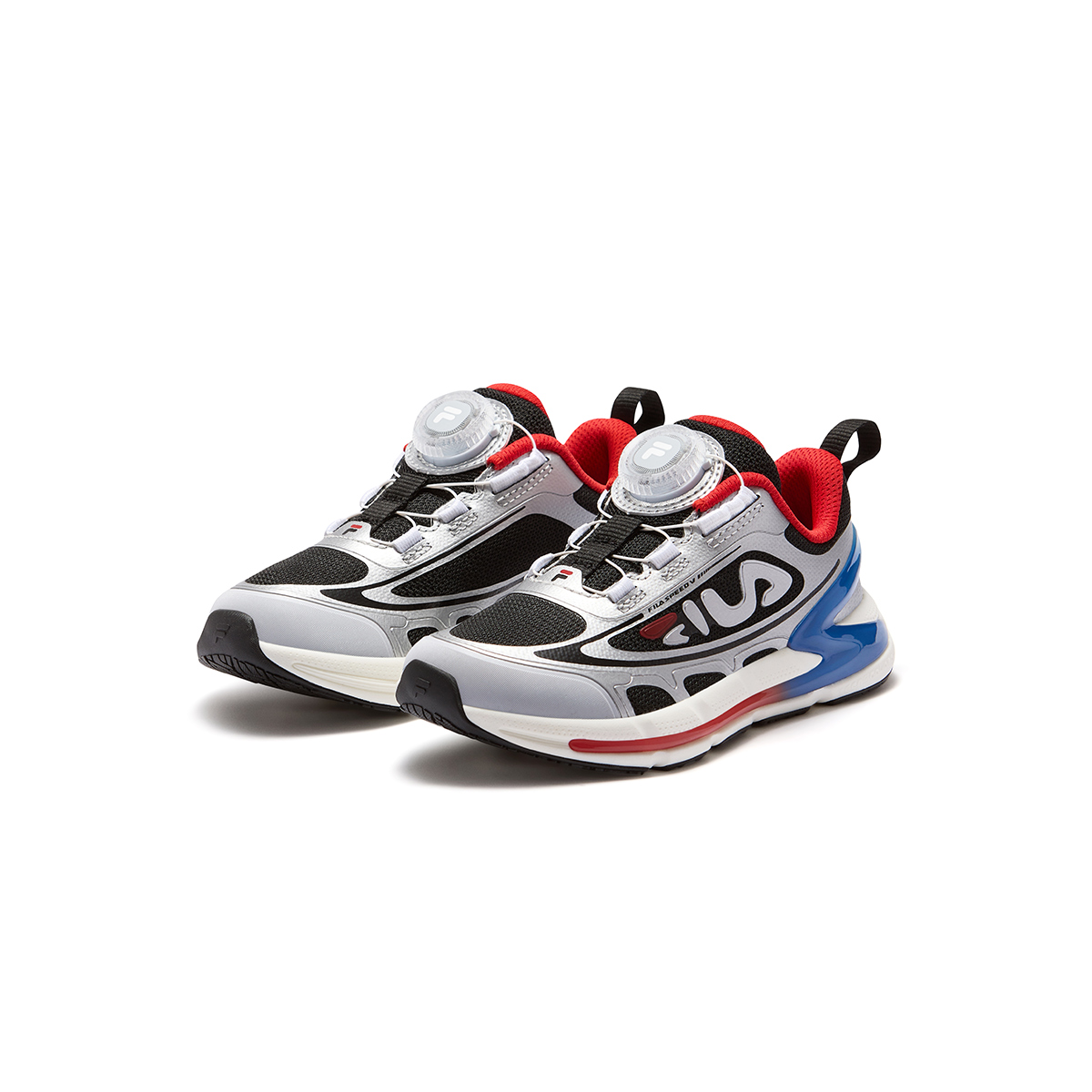 Детские кроссовки для бега PERFORMANCE FPH для дошкольников FILA KIDS, черный/серебряный — фото 3