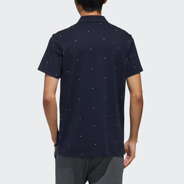 Футболка ai polo gen aop поло с коротким рукавом мужские Adidas, синий — фото 4