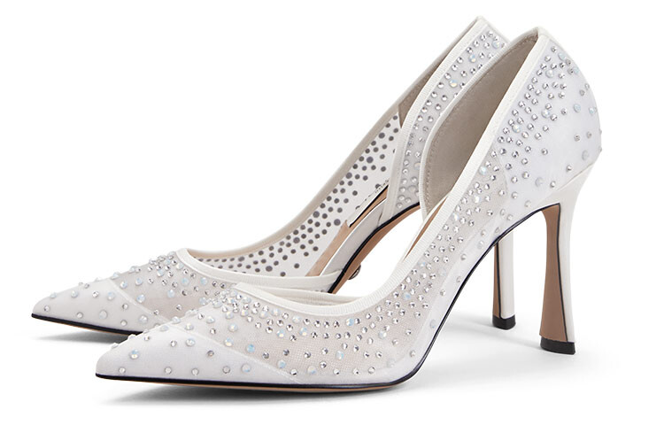 Свадебные туфли на высоком каблуке женские белые Charles&Keith — фото 2